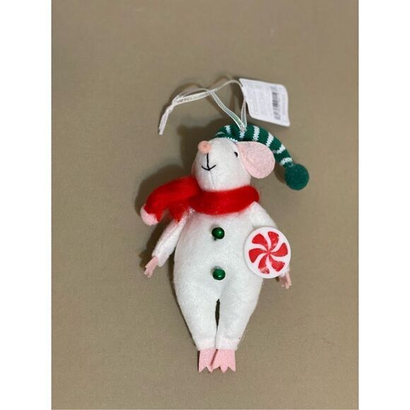 Target Felt Mouse with Peppermint Candy Christmas Tree Ornament Wondershop™ - Picture 3 of 4